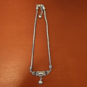 Brighton Silver Necklace with Vintage-Inspired Pendant